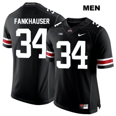 Men's NCAA Ohio State Buckeyes Owen Fankhauser #34 College Stitched Authentic Nike White Number Black Football Jersey VR20C04OJ